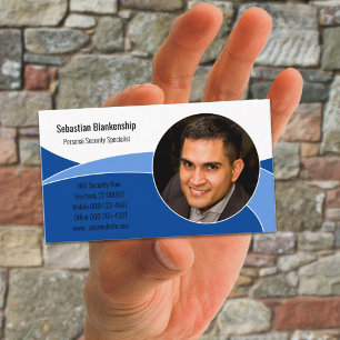 Abstrakt Blue Security Professionell Anpassningsba Visitkort