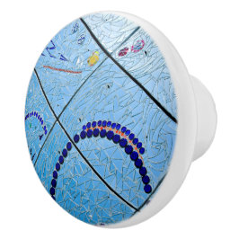 Abstrakt Blue Spegel Mosaic Knopp
