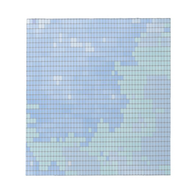 Abstrakt Blue Square Mönster Anteckningsblock (Framsida)