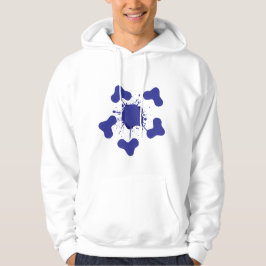 Abstrakt Blue Stänk Hoodie