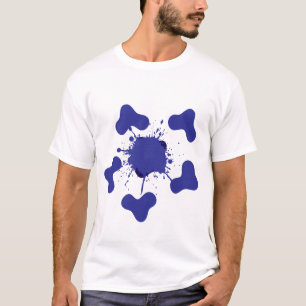 Abstrakt Blue Stänk Manar kontinent-Shirt T Shirt