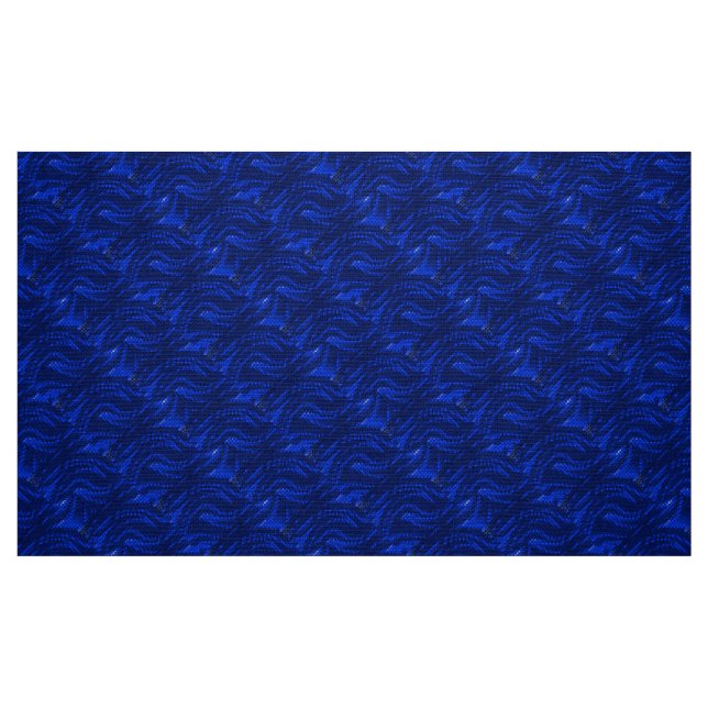 Abstrakt Blue Swirl Mönster Tyg (Fat Quarter)