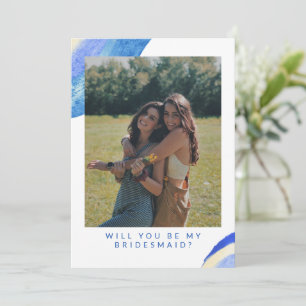 Abstrakt Blue Swirl Photo Bridesmaid Frieri