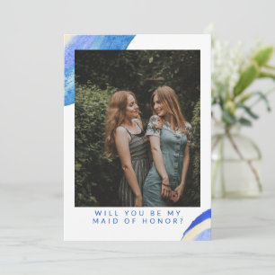 Abstrakt Blue Swirl Photo Maid of honor Frieri