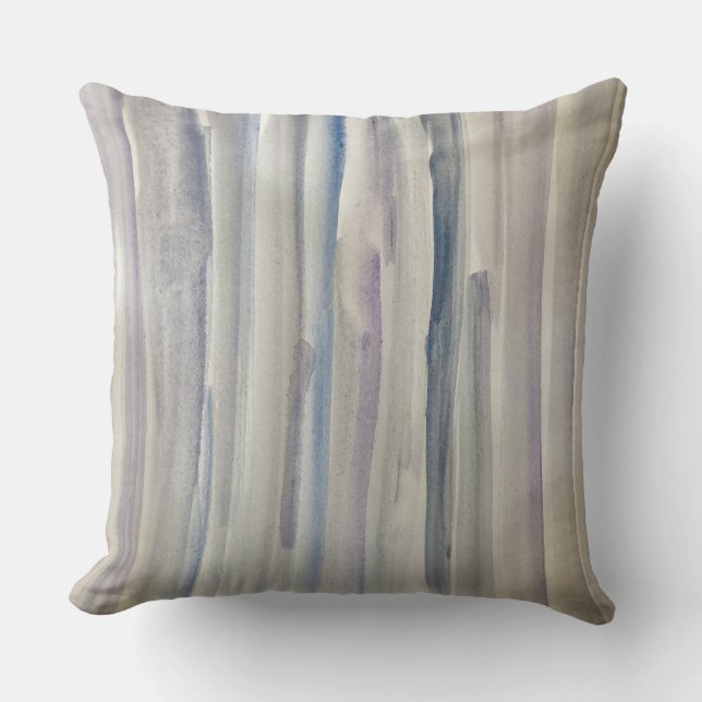 Abstrakt Blue Vatten Rand Beach Dekorativ kudde (Framsida)