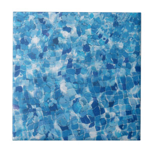 Abstrakt Blue Vatten Yta Kakelplatta