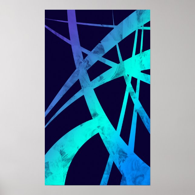 Abstrakt Blue Vectors Poster (Framsidan)