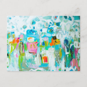 Abstrakt Blue Vykort