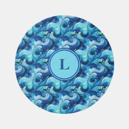 Abstrakt Blue Wave Personlig Area