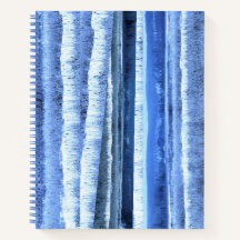 Abstrakt Blue White Winter Forest Spiral bärbar da