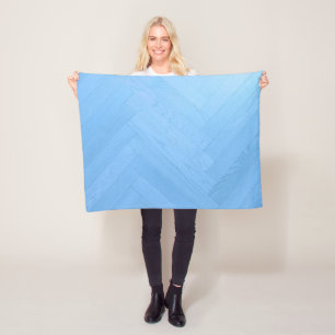 Abstrakt Blue Wood Golv Board Fleece Blanket