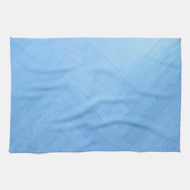 Abstrakt Blue Wood Golv Board | Kökshandduk (Horisontell)