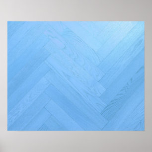 Abstrakt Blue Wood Golv Board Poster