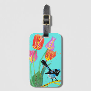 Abstrakt Blue Wren Australian Bird Birds Apron Bagagebricka