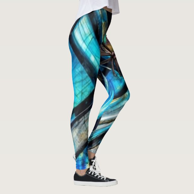 Abstrakt blues Leggings (Höger)