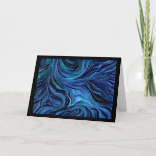 Abstrakt Blues Painting av Julia Morrill Kort
