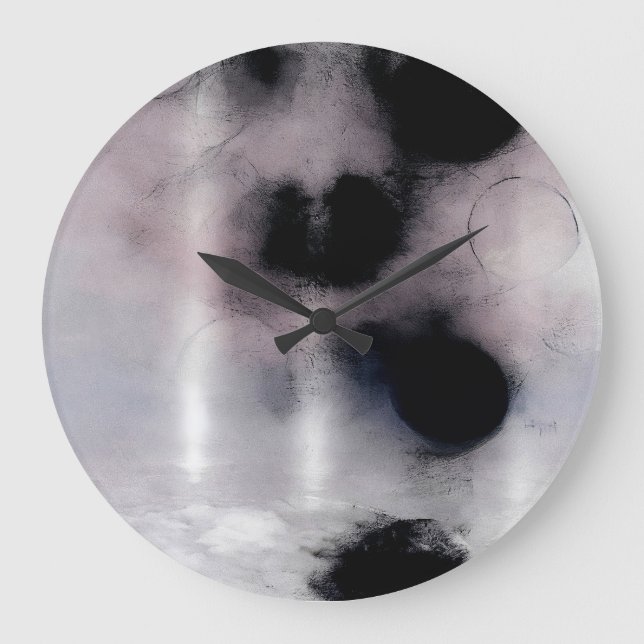 Abstrakt Blush Orbit Stor Klocka (Framsida)