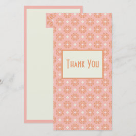 Abstrakt Blush Rosa Blomstergratulationskort Tack Kort