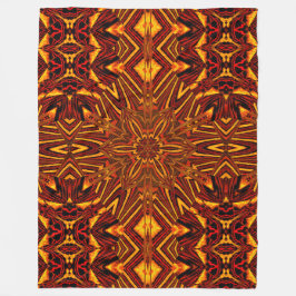 Abstrakt Bohemian Cymbidium Orchid Mysigt Fleecefilt