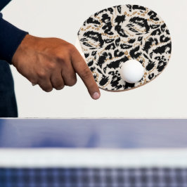 Abstrakt bohemisk afrikansk leopardmönster  pingisracket