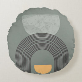 Abstrakt Bohemiska former mönster Rund Kudde