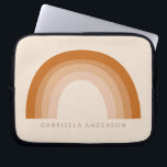 Abstrakt Boho 70-talets Terracotta Personlig<br><div class="desc">Abstrakt Boho 70-talet Rainbow Terracotta Personlig Laptop sleeve</div>