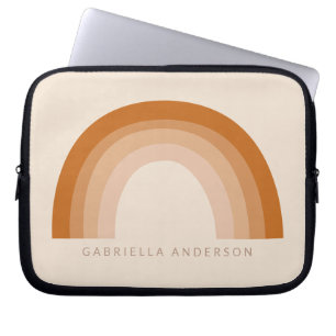 Abstrakt Boho 70-talets Terracotta Personlig Laptop Fodral