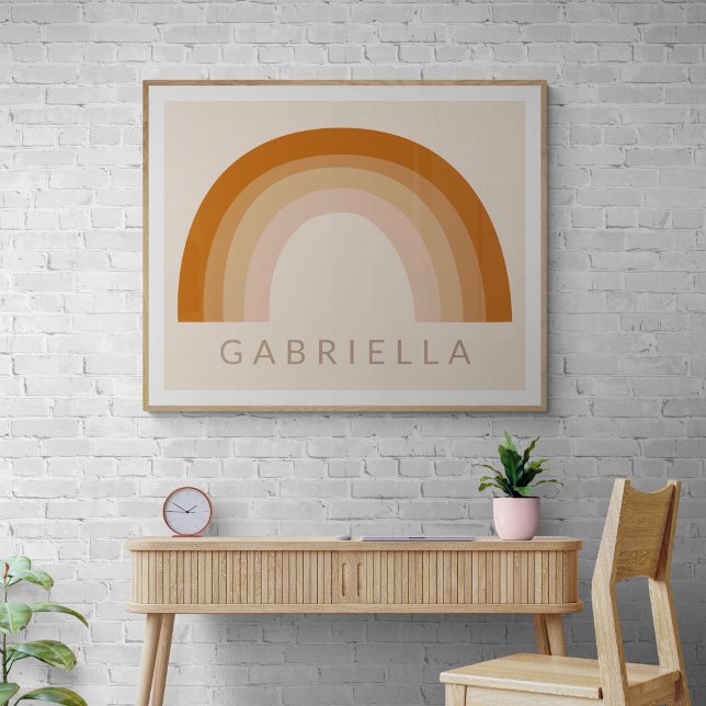 Abstrakt Boho 70-talets Terracotta Personlig Poster (Skapare uppladdad)