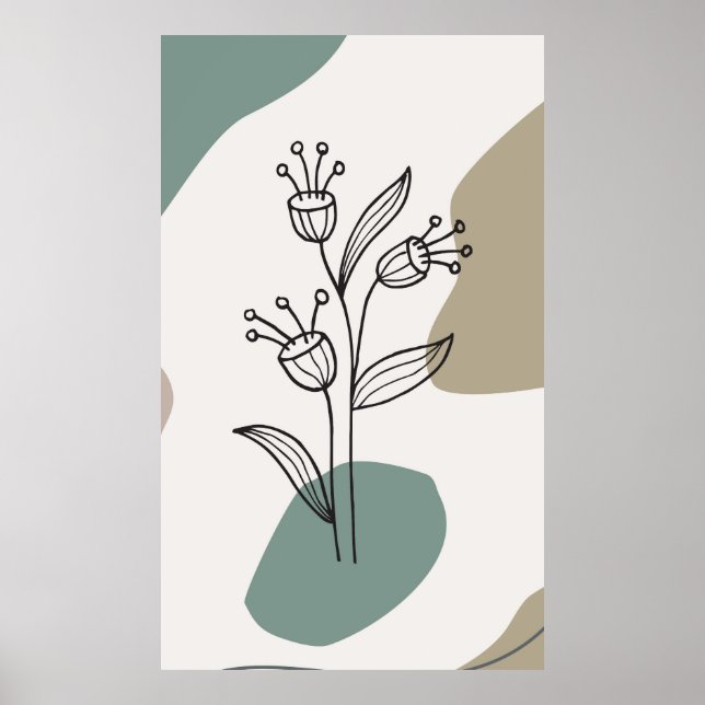 Abstrakt boho-design poster (Framsidan)