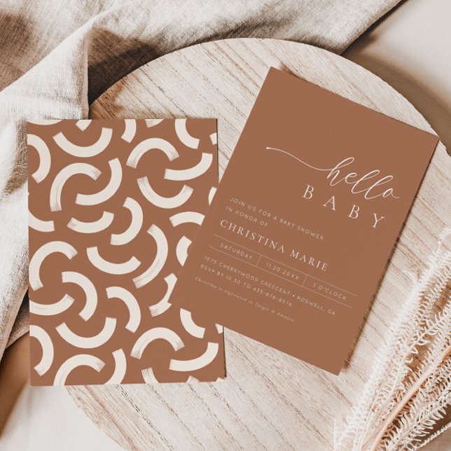 Abstrakt Boho Gender Neutral Baby Shower Inbjudningar (Skapare uppladdad)