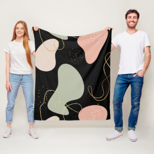 Abstrakt Boho Geometric Shapes Mönster Fleecefilt