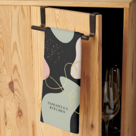 Abstrakt Boho Geometric Shapes Mönster Kökshandduk