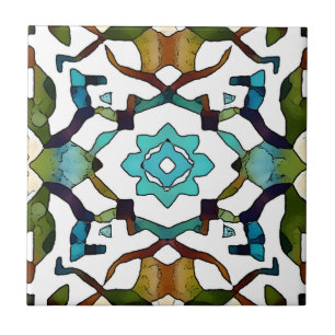 Abstrakt Boho geometrisk design 304 Kakelplatta