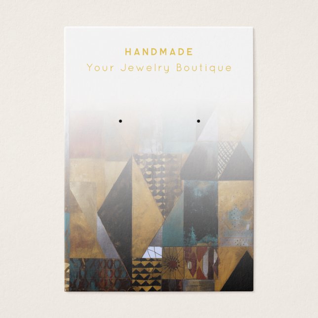 Abstrakt Boho Jewelry Visning Cards Visitkort (Framsidan)