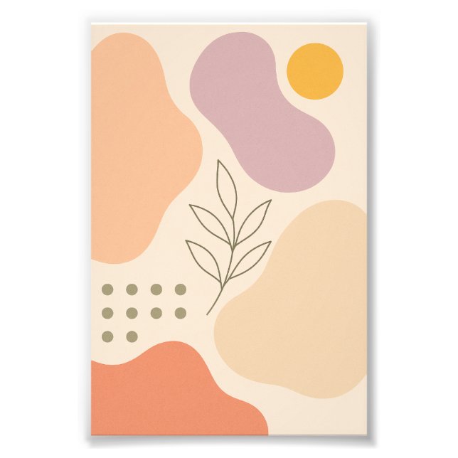 Abstrakt Boho Löv Poster (Framsidan)