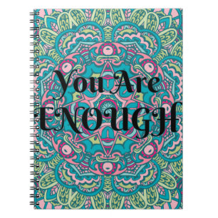 Abstrakt Boho Mandala du är tillräckligt säker Anteckningsbok