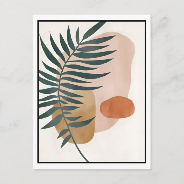 Abstrakt Boho och Modern Clip Art Printable 2026 Vykort (Framsida)