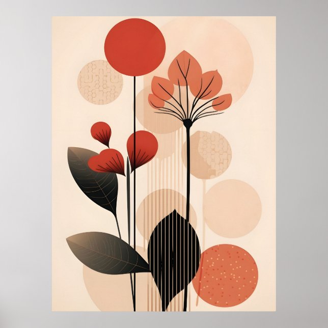 Abstrakt Boho och Modern Clip Art Printable Poster (Framsidan)