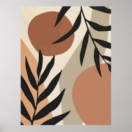 Abstrakt Boho och Modern Clip Art Printable Poster