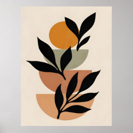 Abstrakt Boho och Modern Clip Art Printable Poster