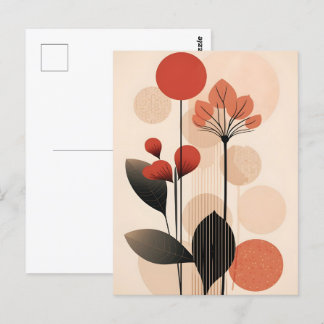 Abstrakt Boho och Modern Clip Art Printable Vykort