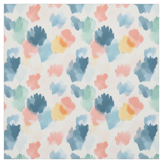 Abstrakt Boho Rainbow Paint Splotches Tyg (Provkarta)
