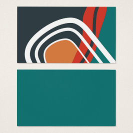 Abstrakt boho-regnbåge, färggrafik visitkort