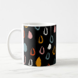 Abstrakt boho-regndroppar, stamdockor. kaffemugg