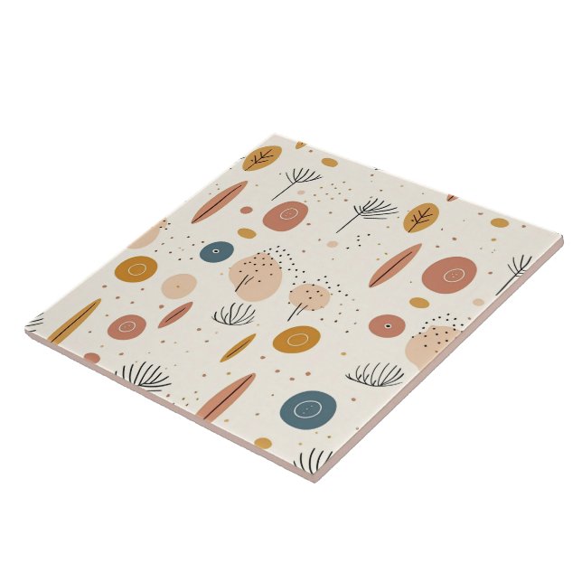 Abstrakt Boho Retro Modern Collection Kakelplatta (Sidan)