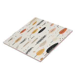 Abstrakt Boho Retro Trendig Collection Kakelplatta