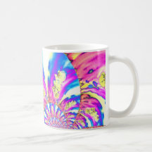 Abstrakt boho rosa orange blue lila orchid art