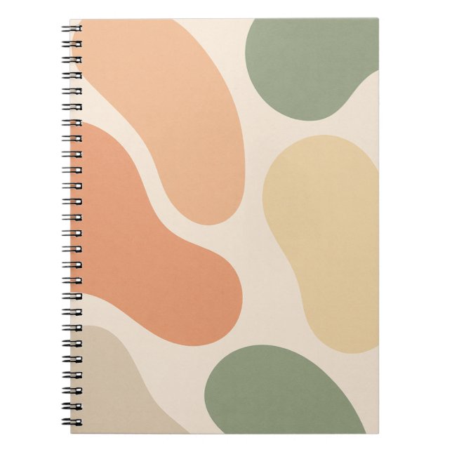 Abstrakt Boho Shapes Notebook Anteckningsbok (Framsidan)