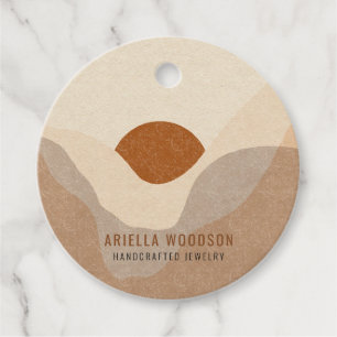 Abstrakt Boho Terracotta Sand Jewelry Product hang Gåvor Etiketter