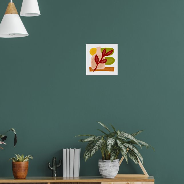 Abstrakt Boho Vas still Life Poster (Vardagsrum 1)